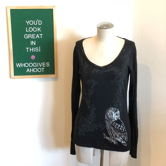 Stranded Tops - Long Sleeve Owl Tee